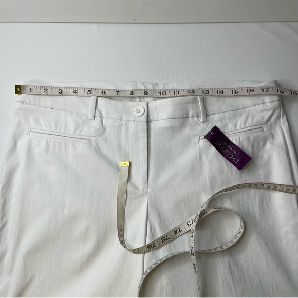 Lane Bryant White Straight Leg Pants Flat Front, New w/ Tags, Size 16 - Picture 9 of 10